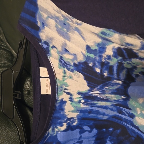 Weekends by Chico's Duoset "Floral Watercolor" in Cools - Picture 7 of 11